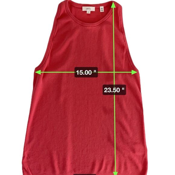 ALC Womens Sleeveless Tank Top  Women Size Large Coral Pink Cotton Round Neck - Picture 13 of 13